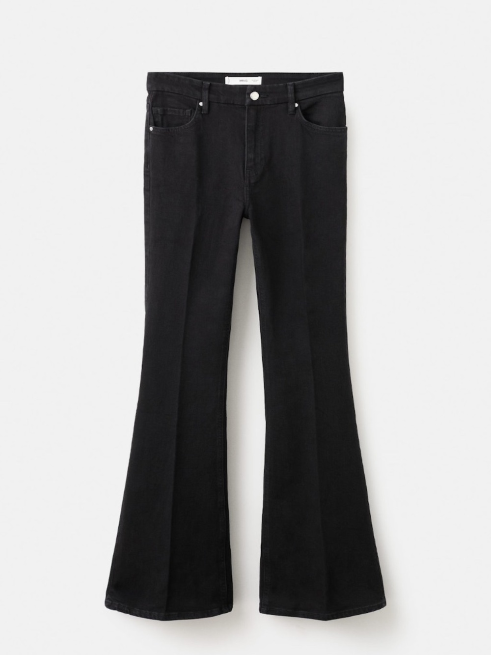 Violet flared high-rise jeans